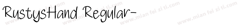 RustysHand Regular字体转换